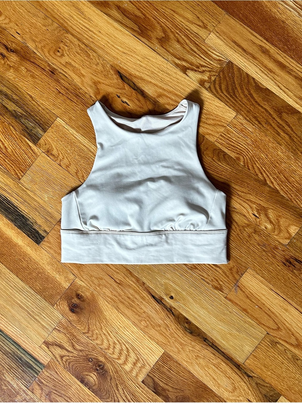 Full Coverage Cream Sports Bra by All In Motion
